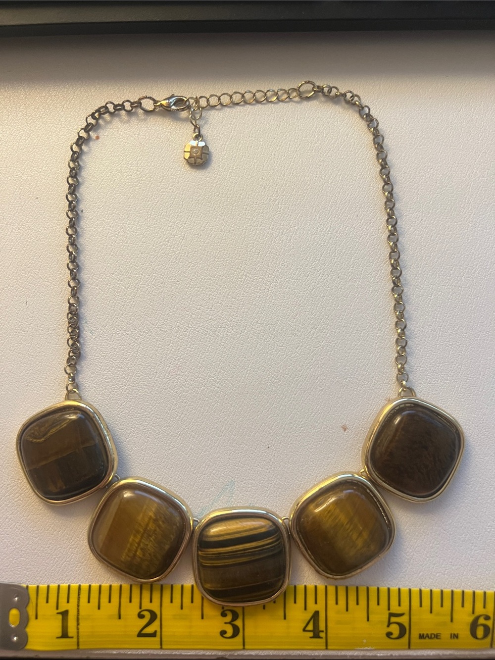 Monet Statement Brown Tiger Eye Necklace - Women Jewelry